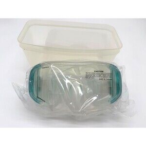 Sherwood Scuba MAKO Dive Mask Vintage NOS Tempered Glass Clear/Teal w/ Case